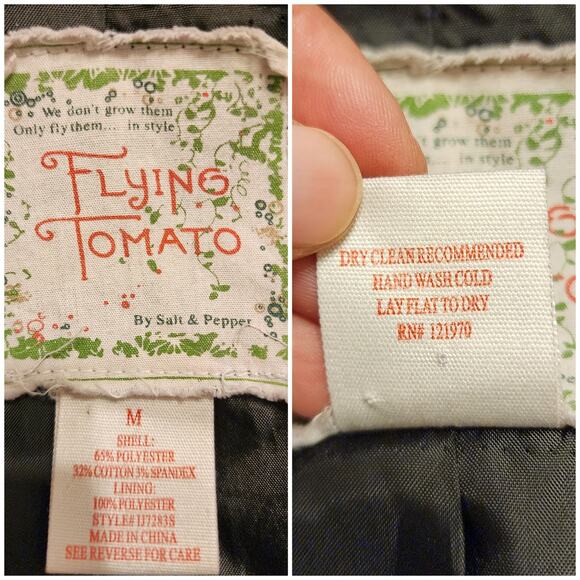 Flying Tomato Black Bomber Jacket, Size Medium - Picture 8 of 12